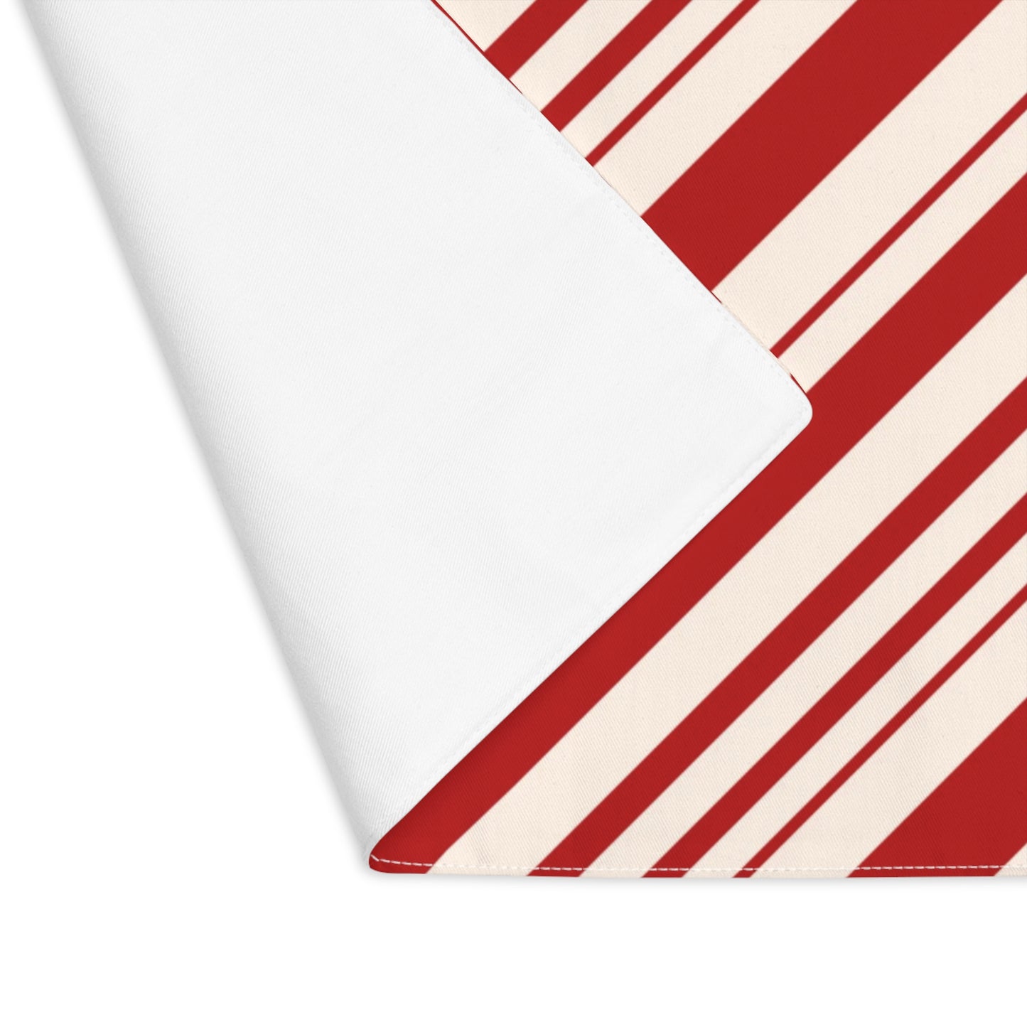 Holiday Candy Cane Stripe Placemat — Red & White Festive Table Decor