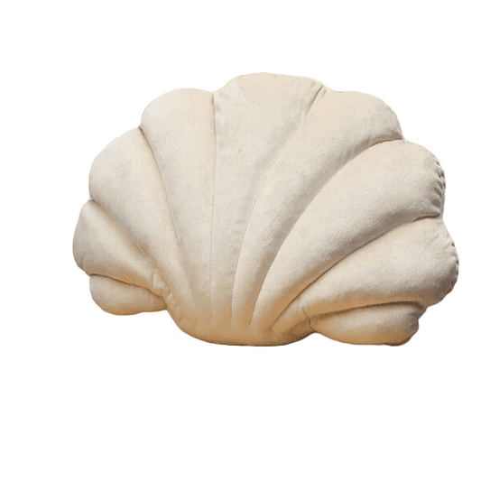 Beige Seashell Shaped Decorative Pillow