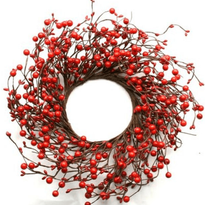 MIXED RED BERRY WREATH