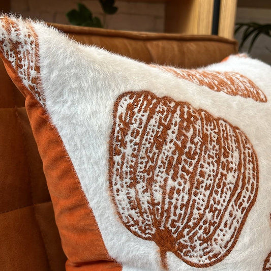 White Pumpkin Pillow Cover