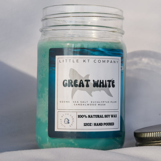 Great White Candle – Ocean Breeze & Sandalwood
