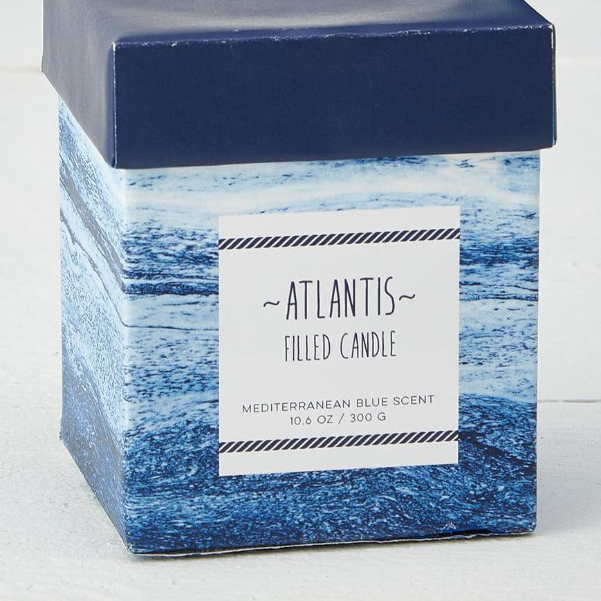 Blue Porcelain Candle - Mediterranean Ocean Scent (Soy Wax)