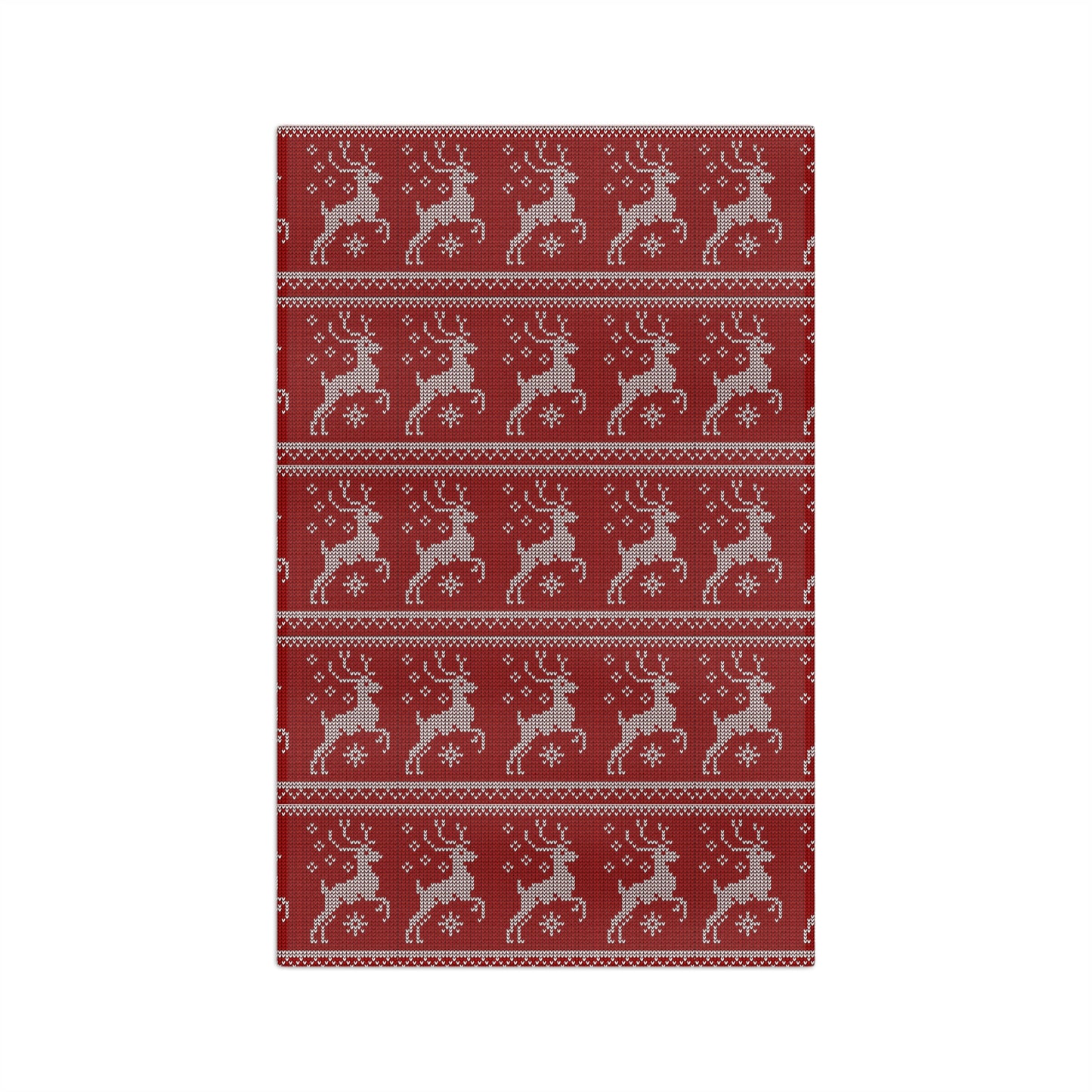 Christmas Reindeer Tea Towel, Holiday Kitchen Decor, Rustic Christmas Gift, Reusable Towel, Festive Kitchen Linen
