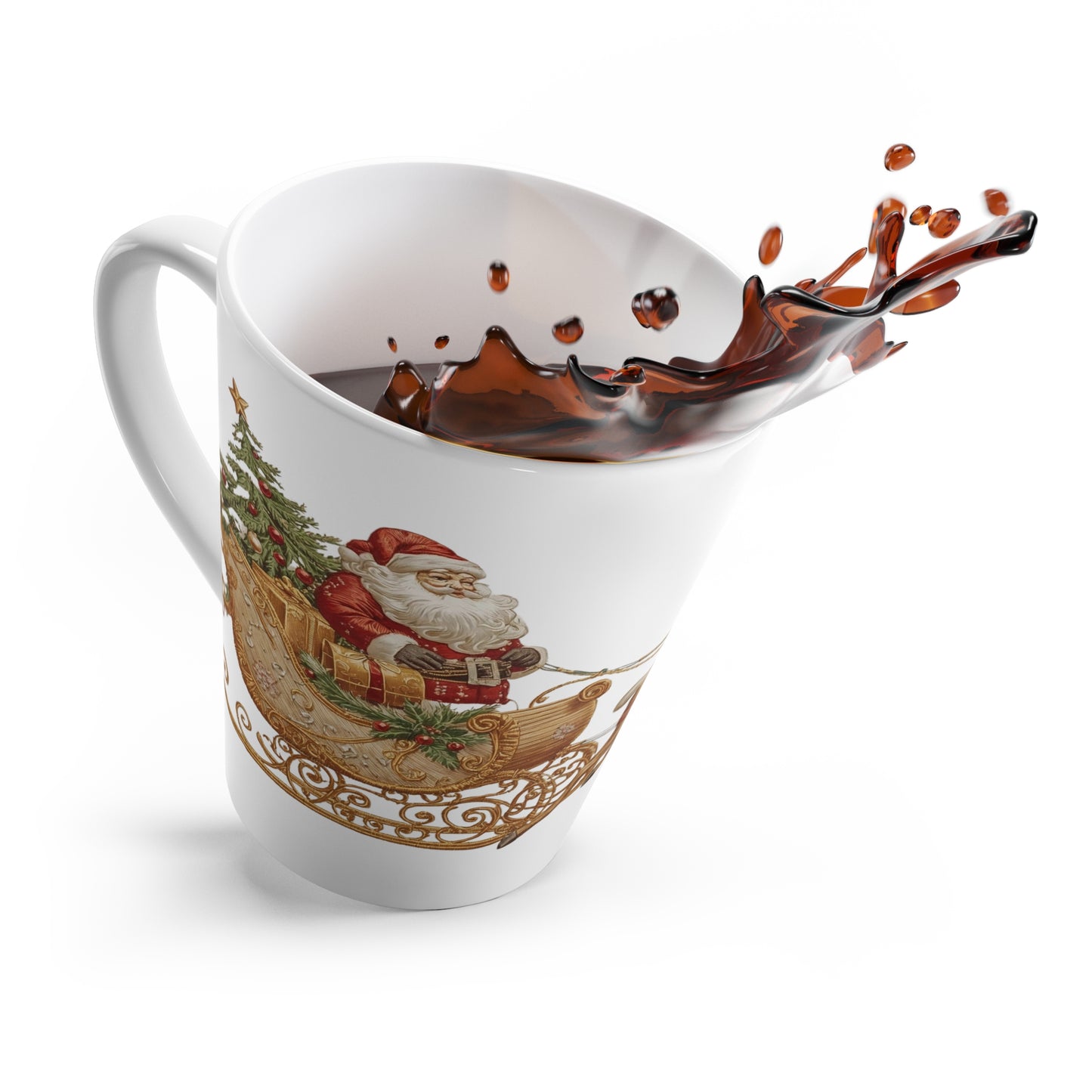 Santa Sleigh Latte Mug