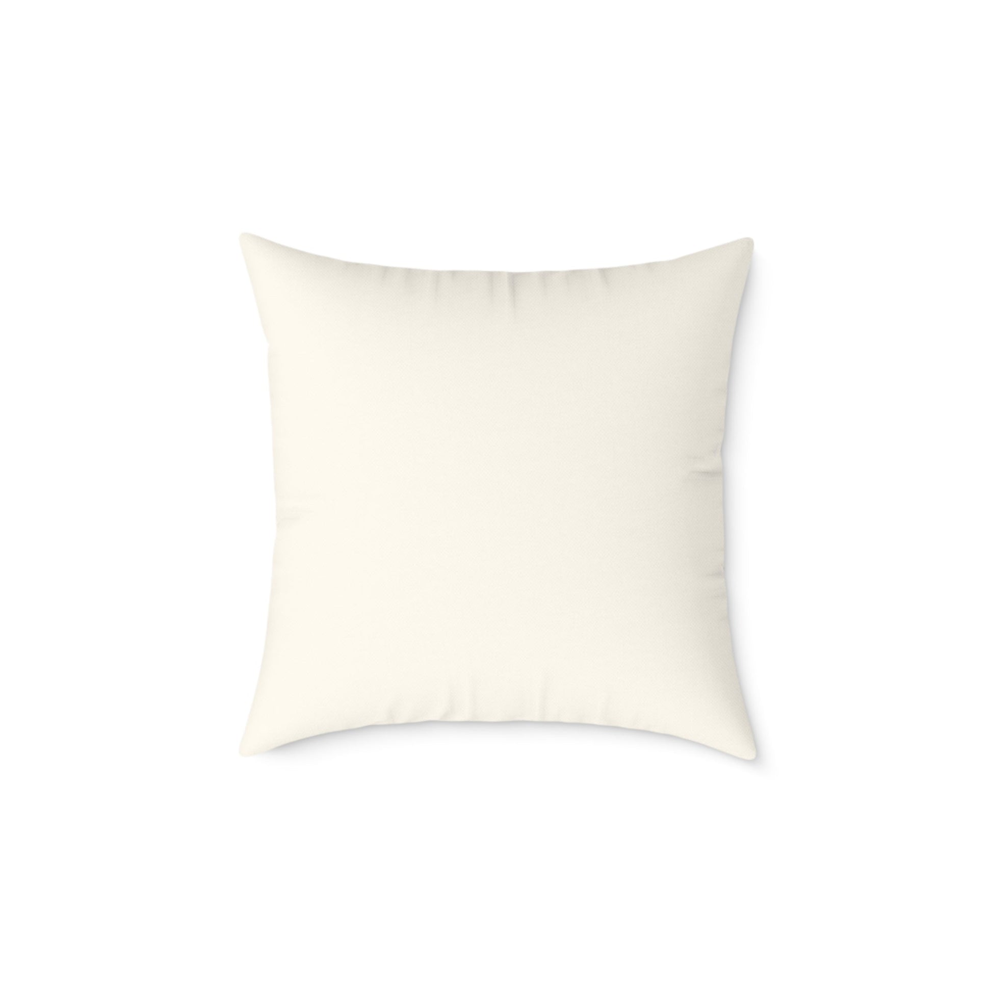 Rerversable Throw Pillow, featuring coastal design on the front with a plain back.