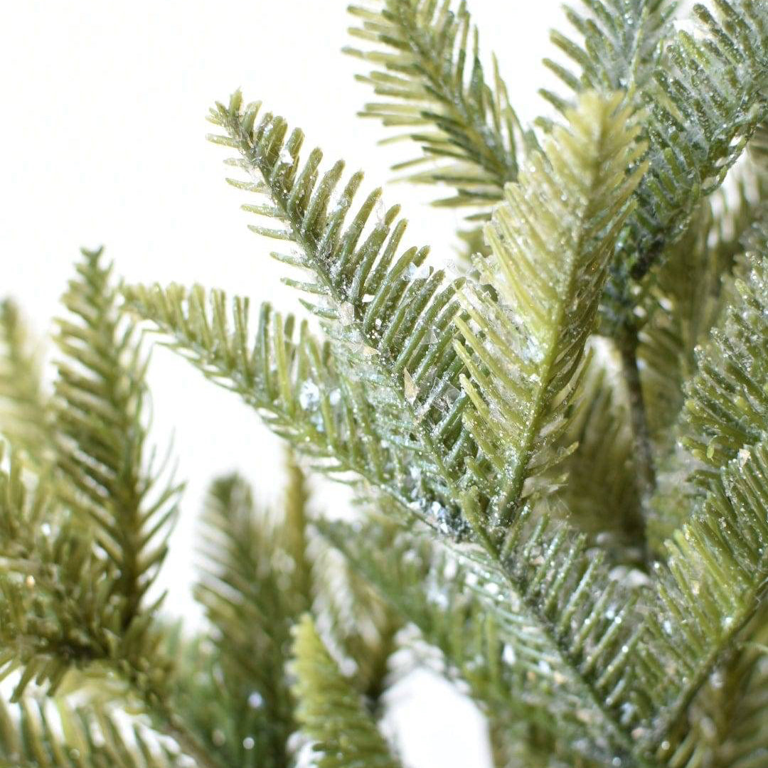 18" Faux Iced Sugar Pine Bush