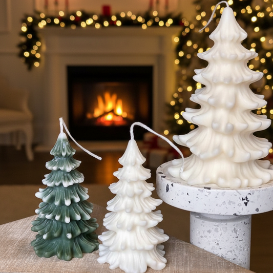 Christmas Tree Candles - Cedar Trees Holiday Decor-3
