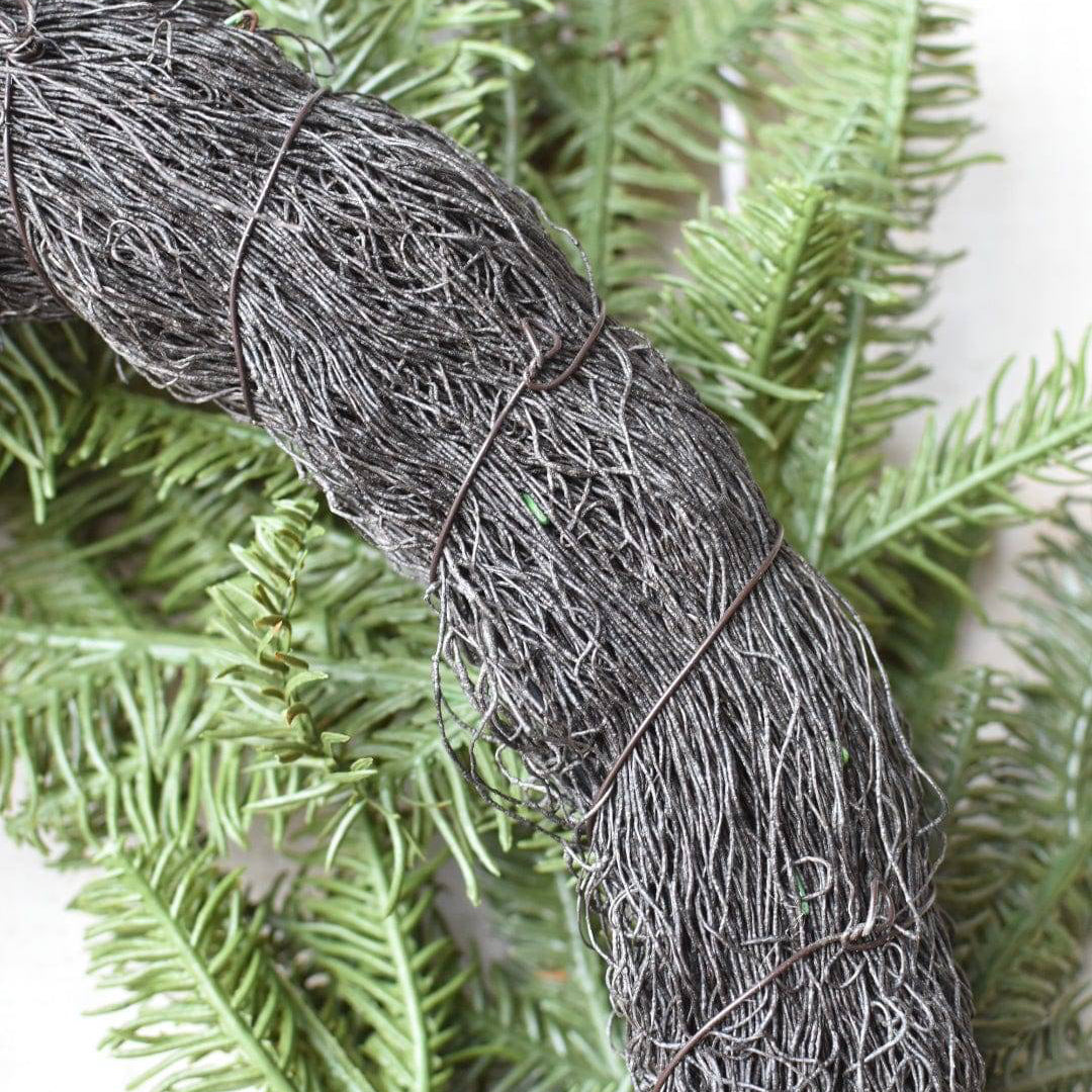 24" Faux Green Spruce Real Touch Wreath w/Faux Pinecones