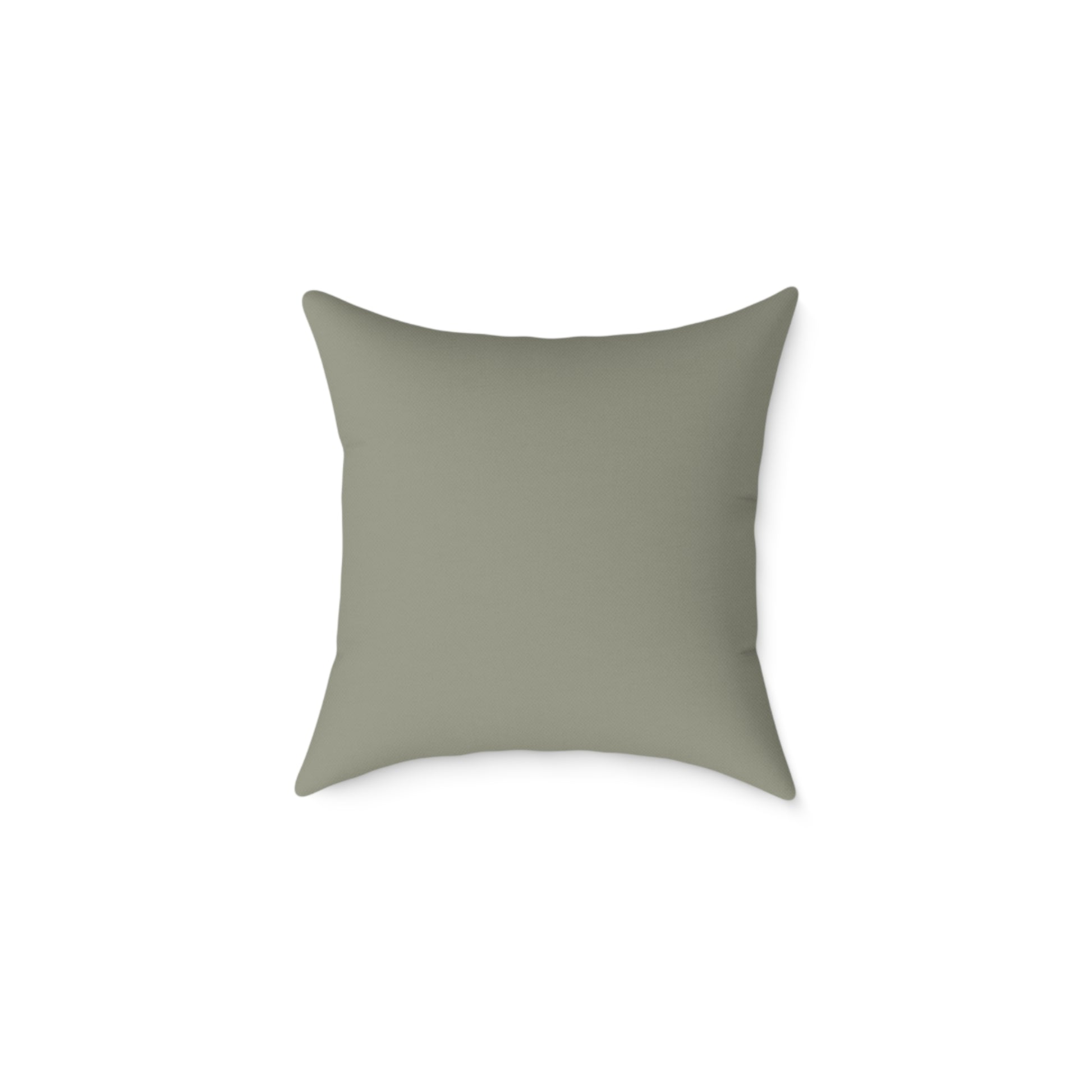 Solid gray pillow on a white background
