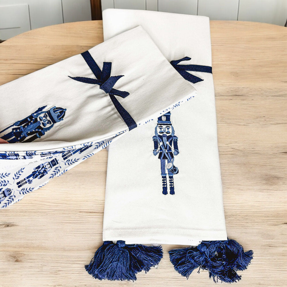 Blue Nutcracker Soldier Tea Towel Set (Set of 2)