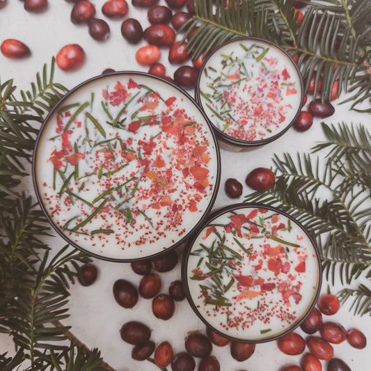 Christmas Cranberry Pine Candle