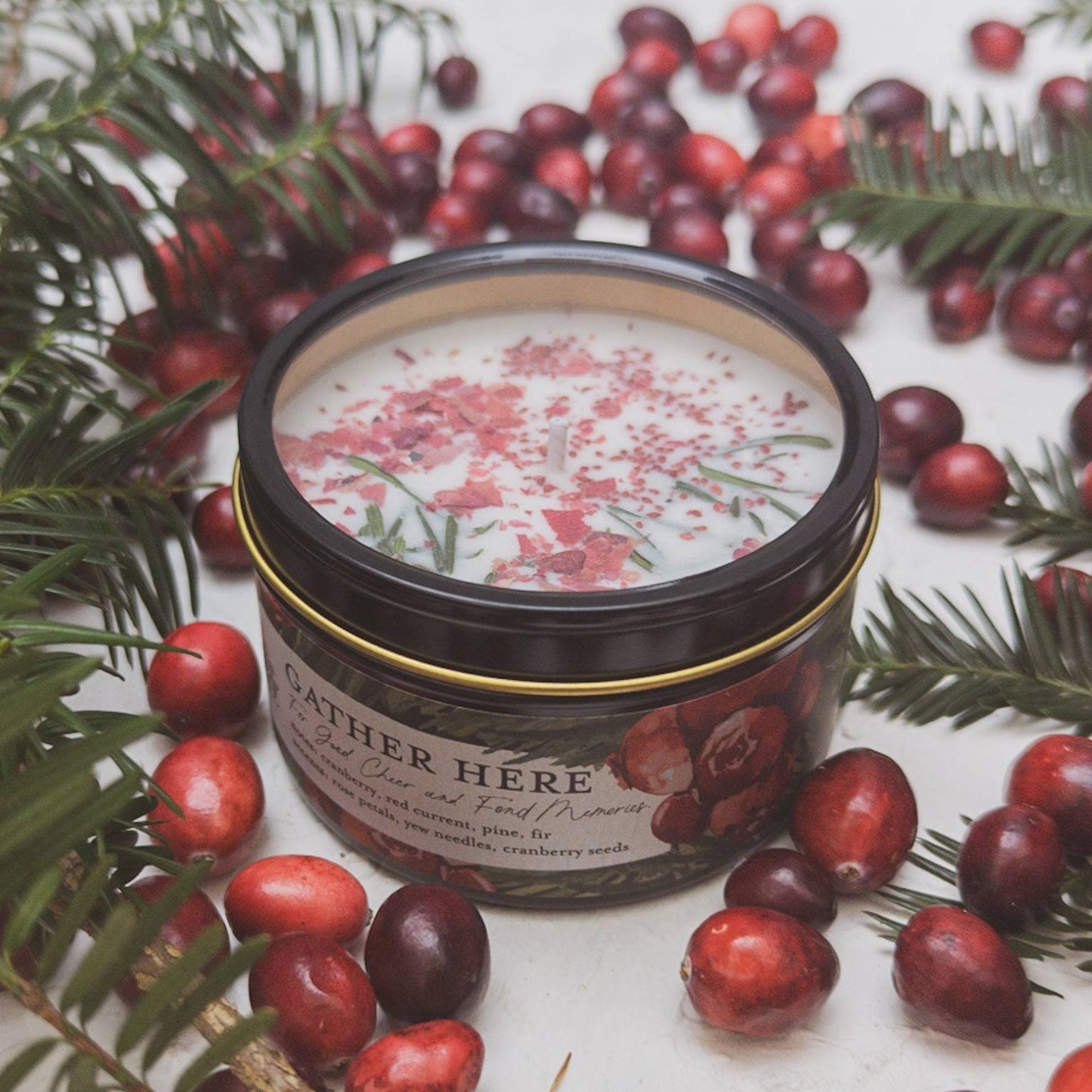 Christmas Cranberry Pine Candle