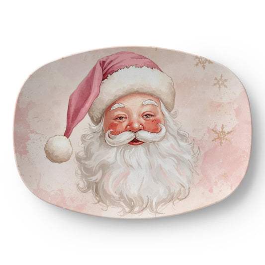 Pink Santa Serving Plate