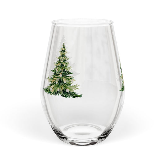 Festive Christmas Tree Glass for Holiday Entertaining
