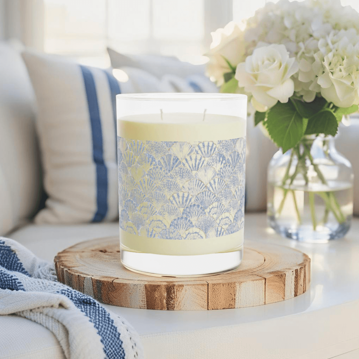 Ocean mist candle with coastal scent