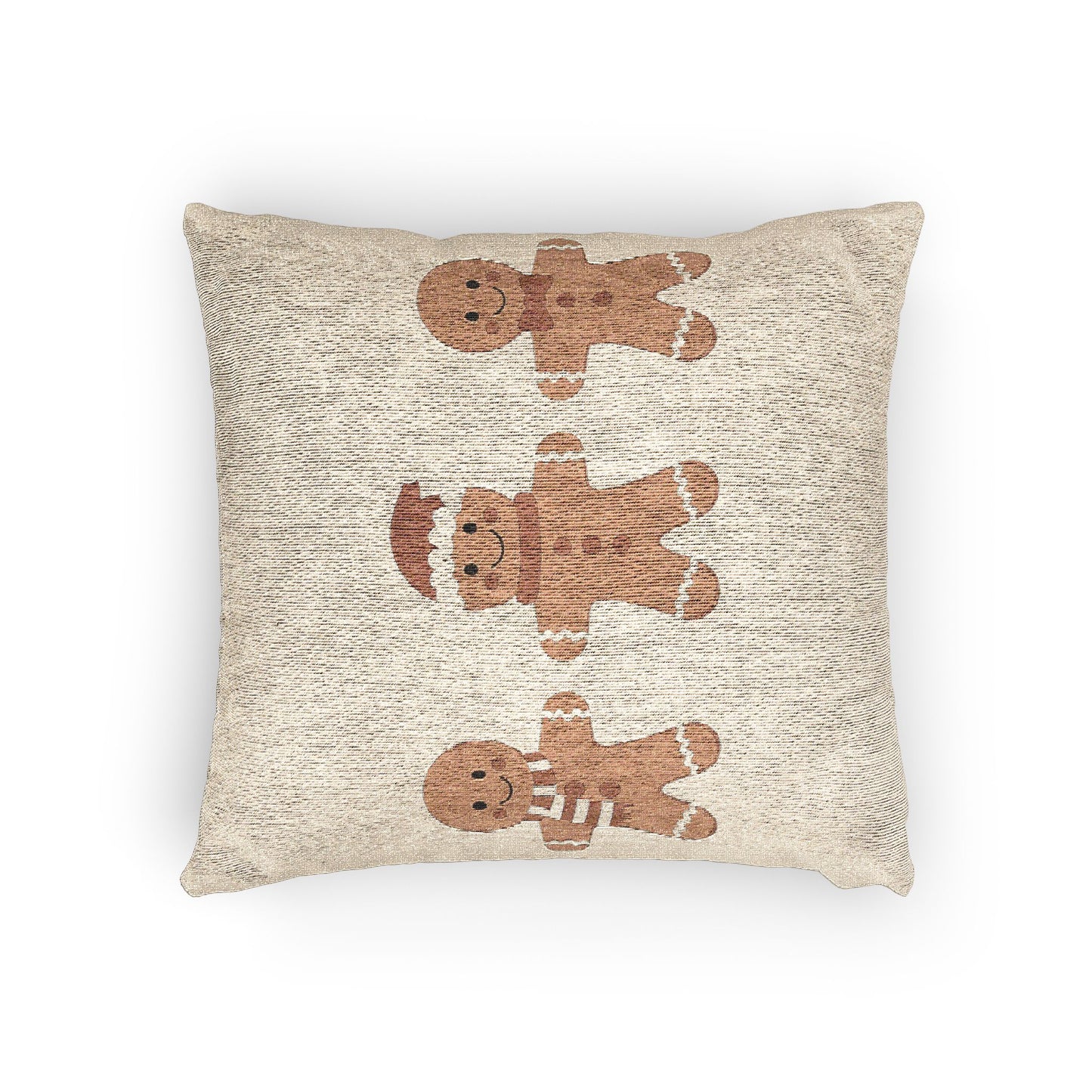 rustic gingerbread pillow, holiday accent pillow