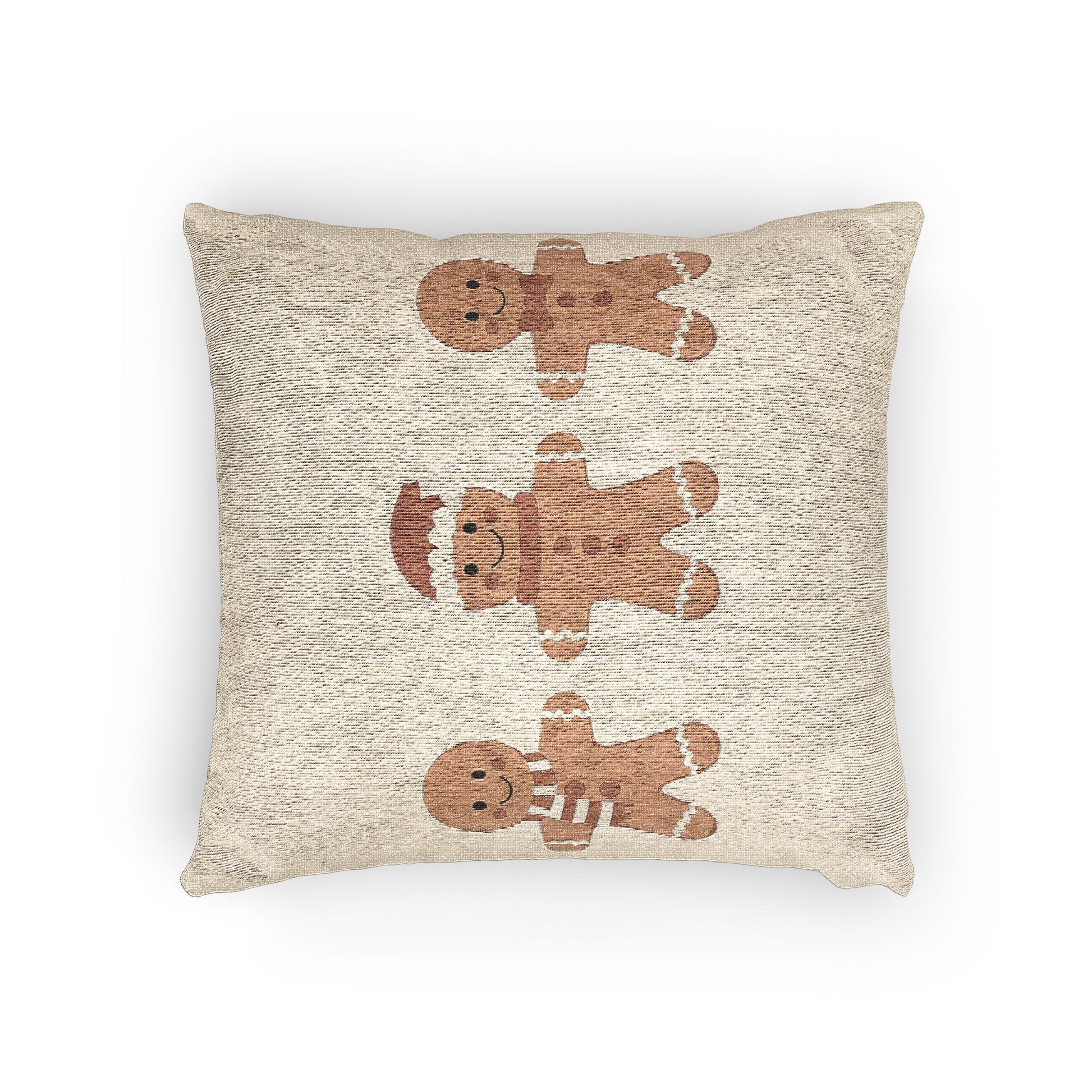 rustic gingerbread pillow, holiday accent pillow