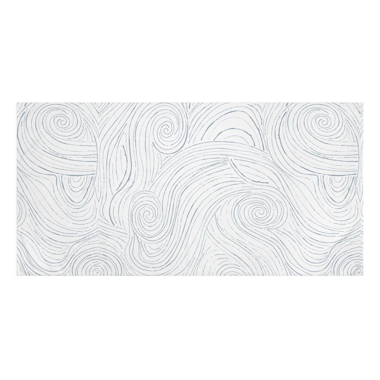 Soft blue striped coastal bath towel, perfect for adding a beachy vibe to your bathroom decor