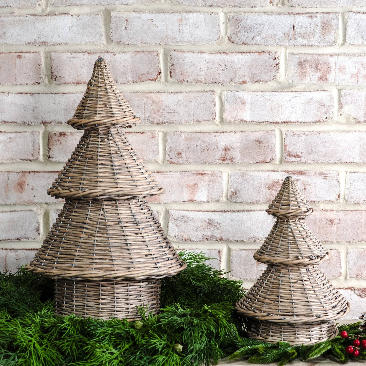 Handwoven Willow Christmas Trees