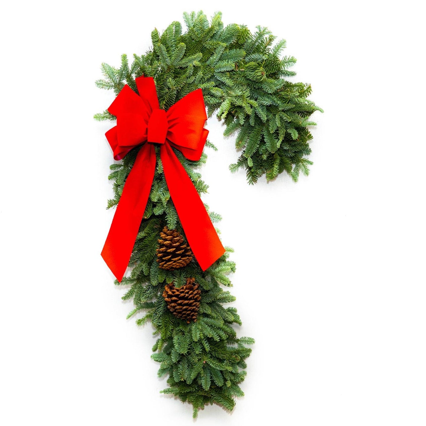 Candy Cane Noble Fir Wreath