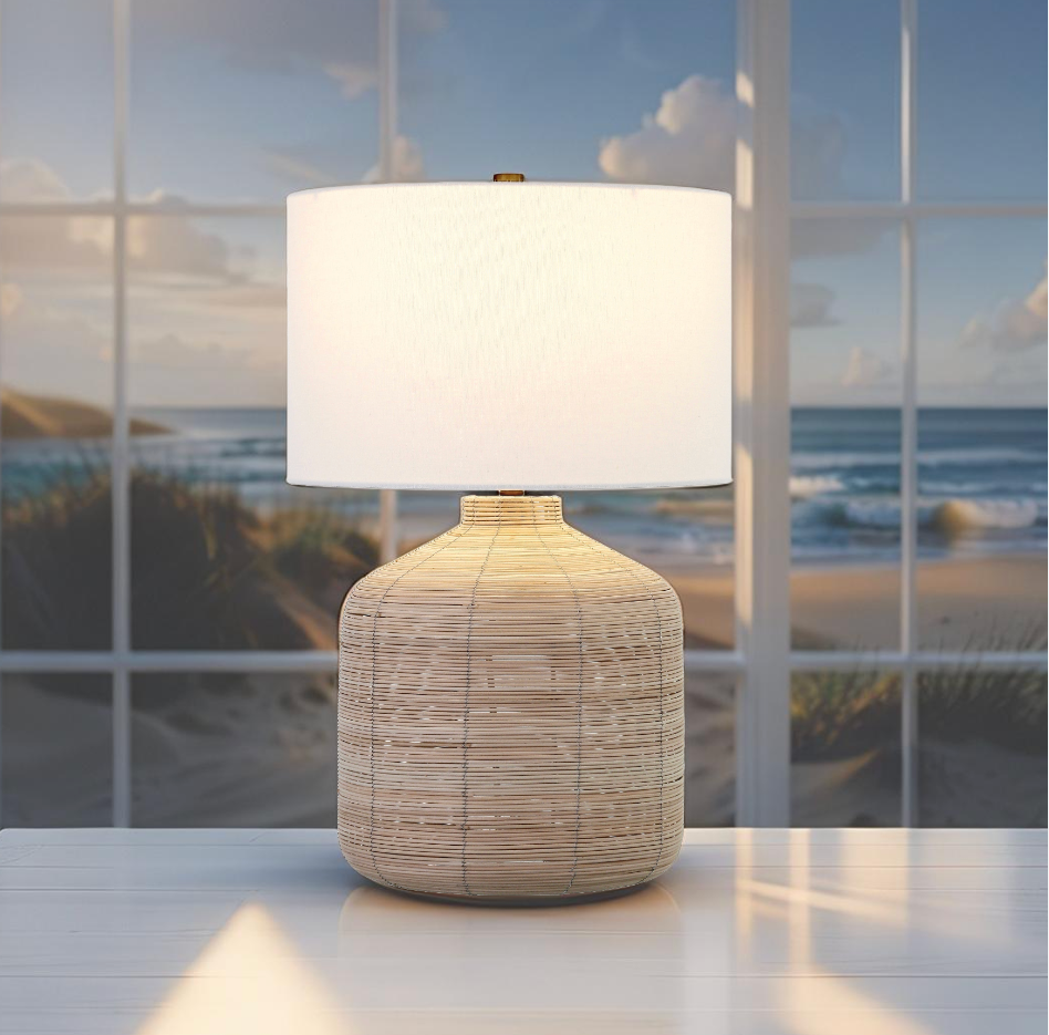 Coastal Rattan Table Lamp