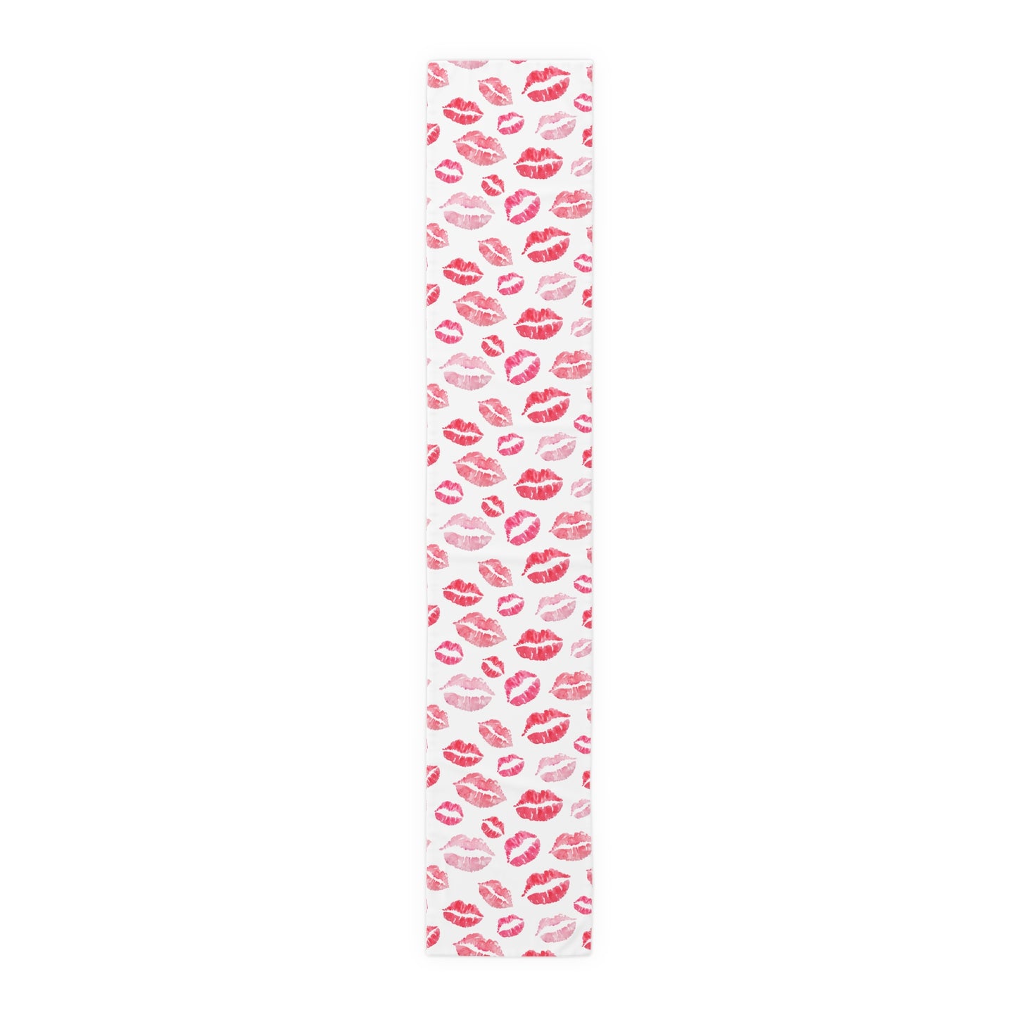 Kiss Print Table Runner — Romantic Lipstick Pattern for Valentine’s Day & Date Nights