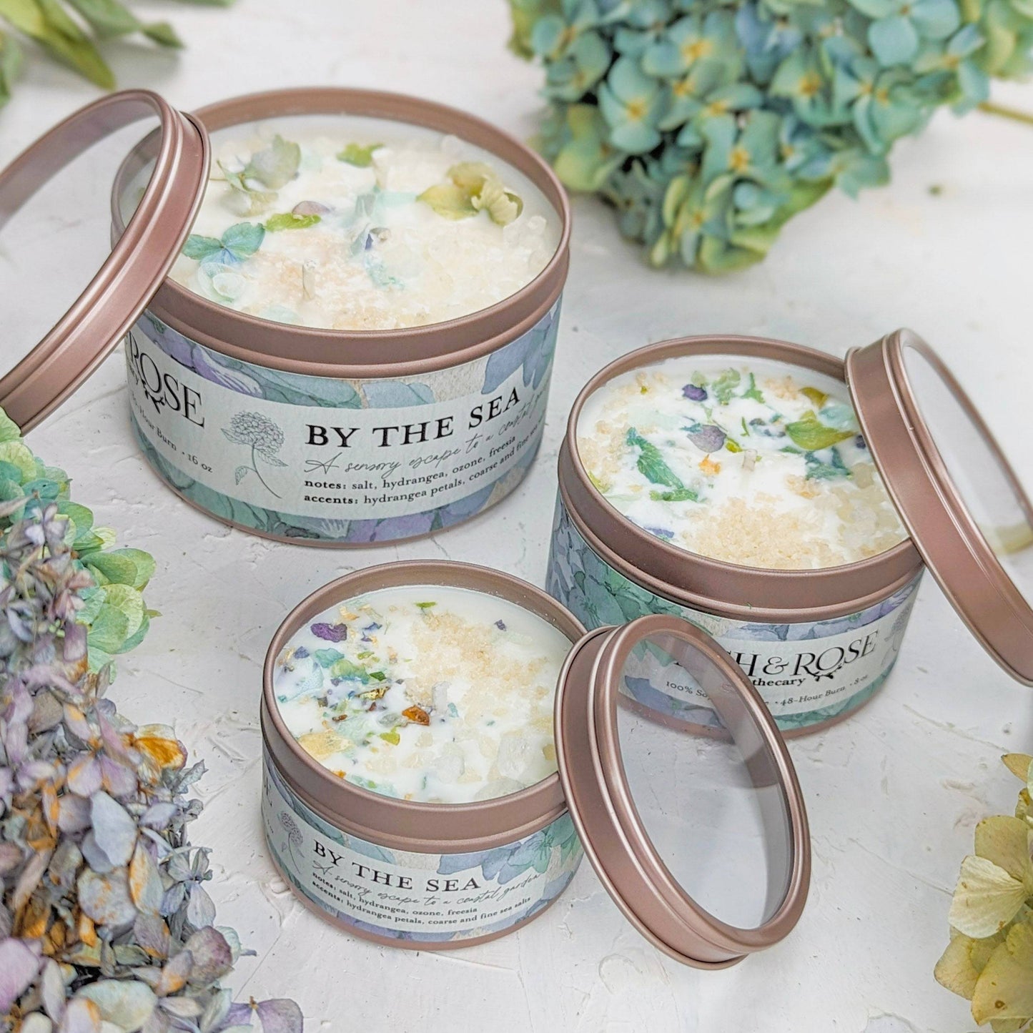 By The Sea Hydrangea Sea Salt Candle
