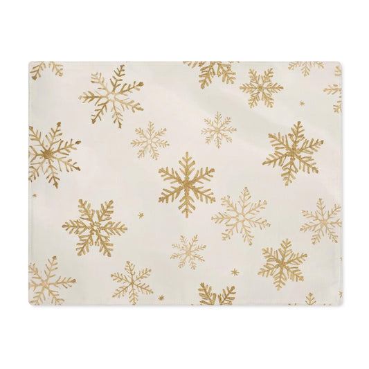 Gold Snowflake Placemat — Holiday Table Decor