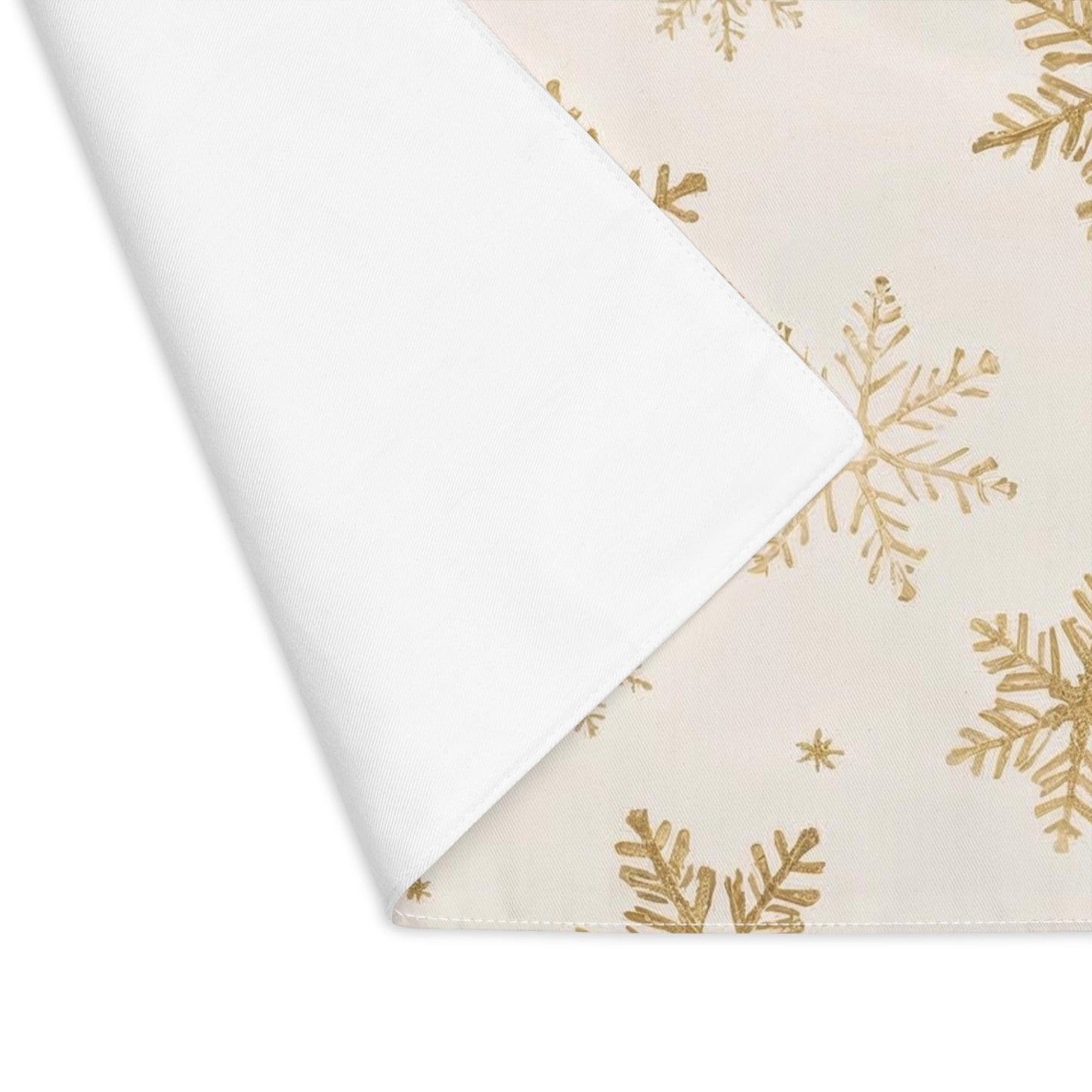 Gold Snowflake Placemat — Holiday Table Decor
