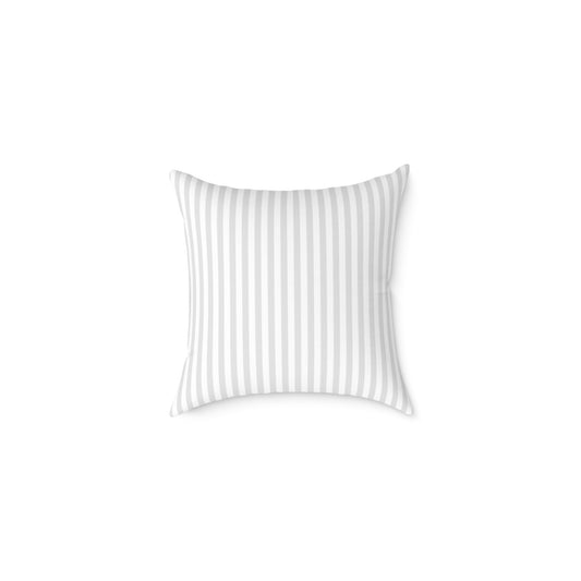 Striped Square Canvas Pillow – Minimal Decorative Throw Cushion