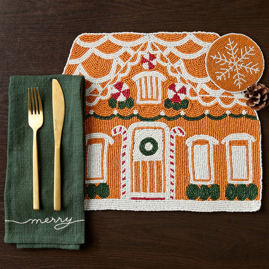 Beaded Gingerbread House Placemat