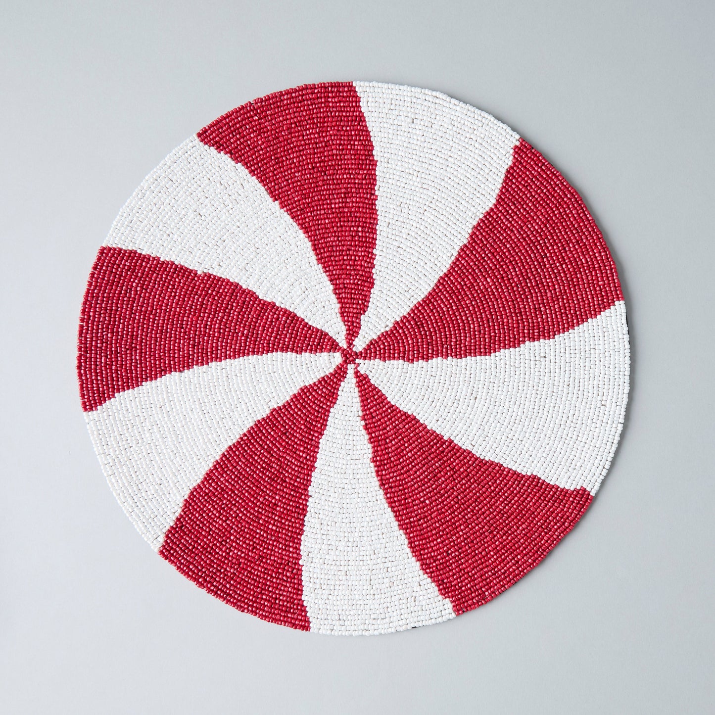 Handmade Beaded Candy Cane Placemat