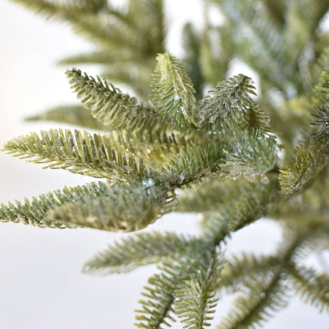 18" Faux Iced Sugar Pine Bush