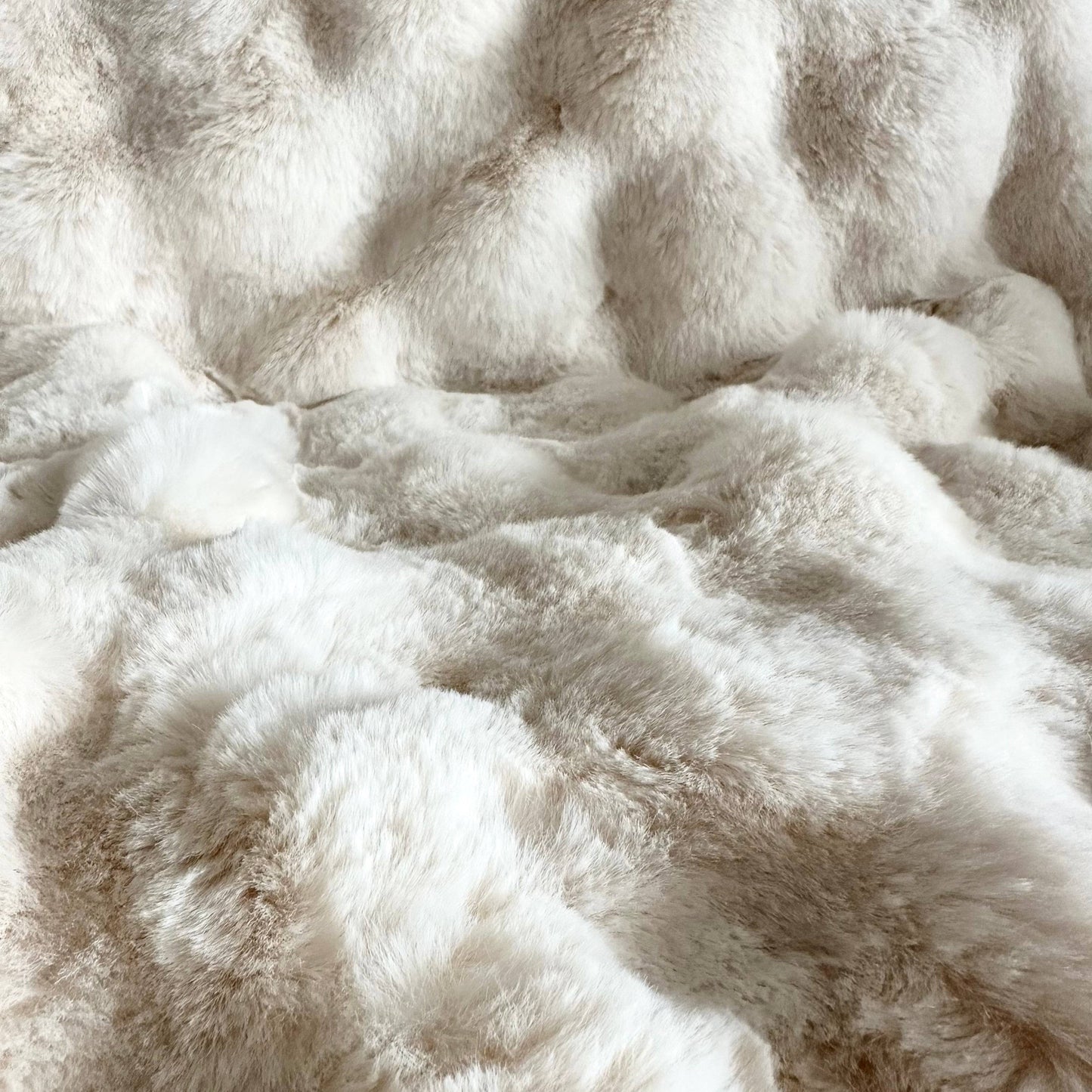 Cream Faux Fur Throw Blanket – 50x60 Luxury Soft Winter Throw