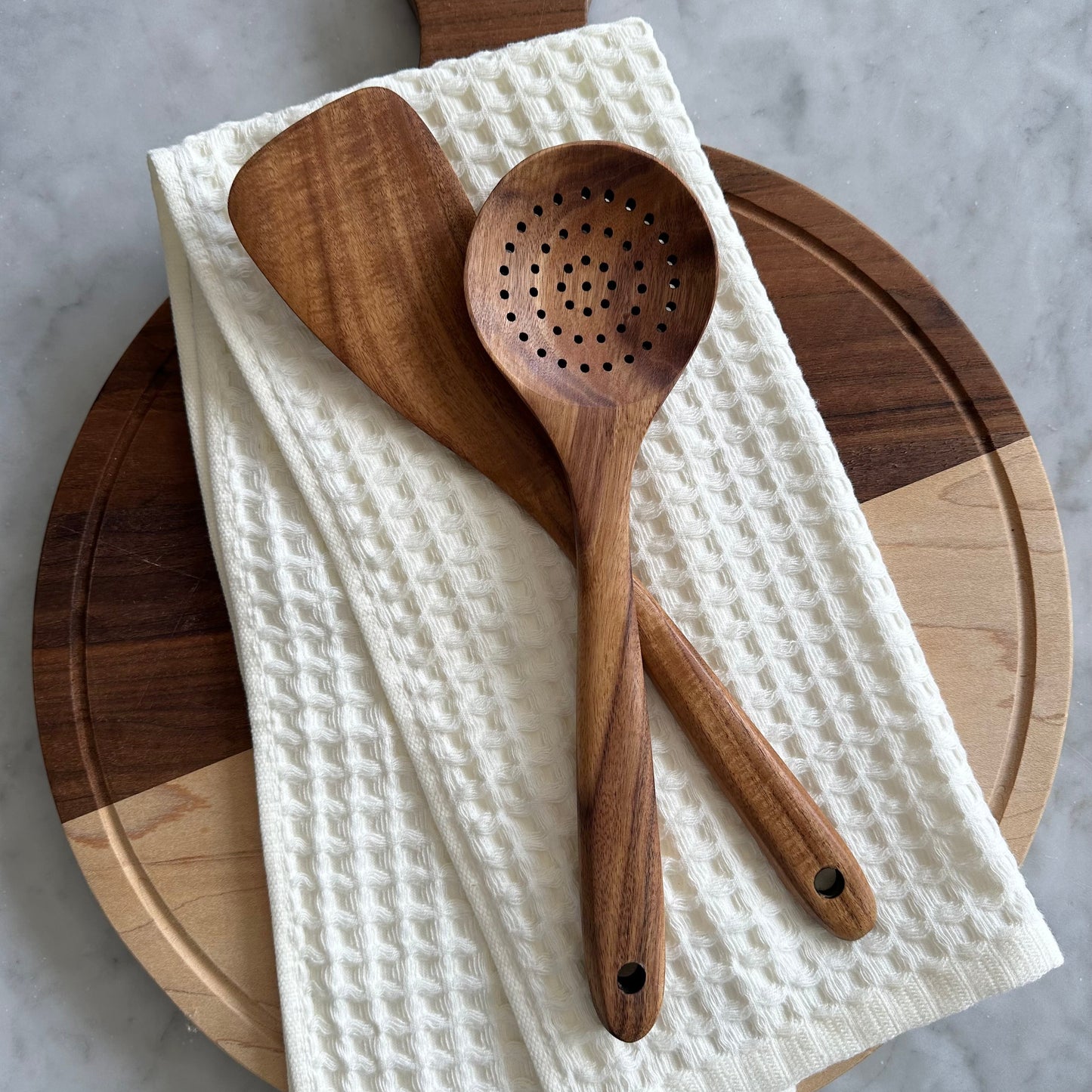 Teak Wooden Utensils, Set of 4