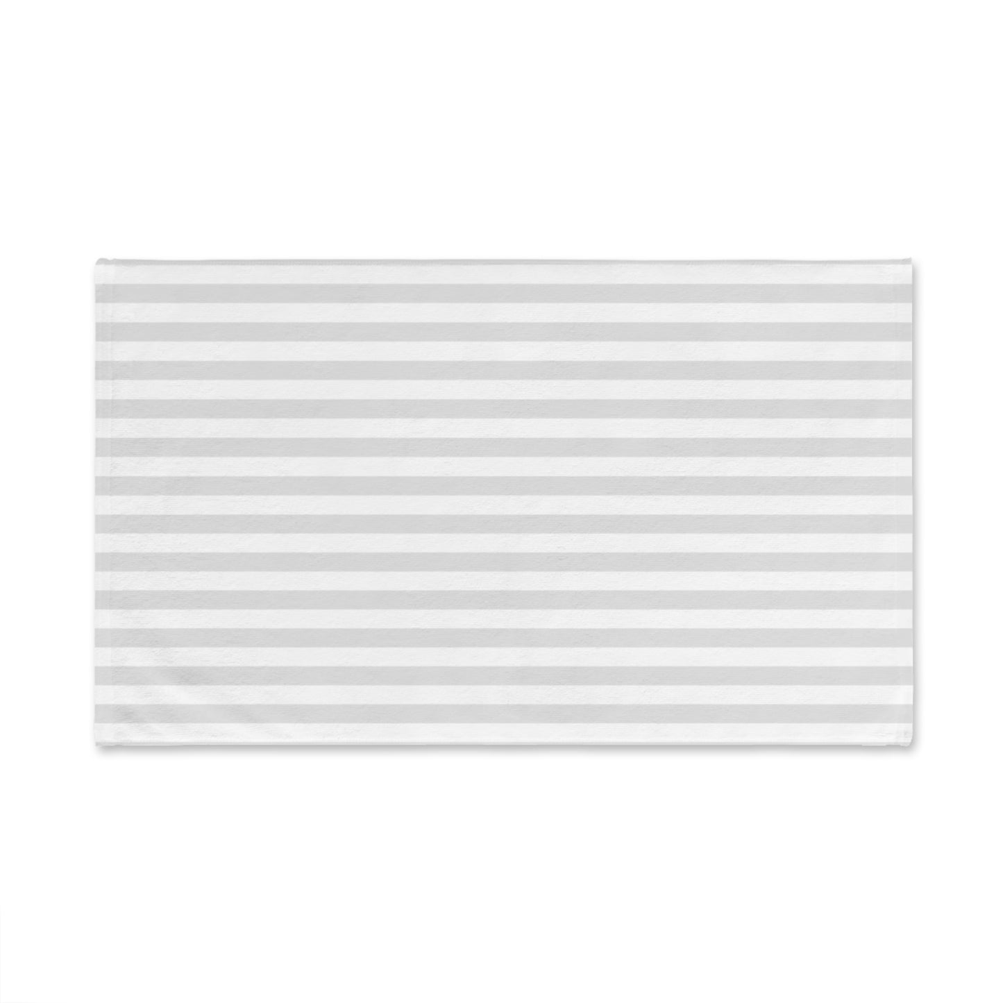 Gray Striped Hand Towel – Minimal Coastal Kitchen & Bathroom Accent