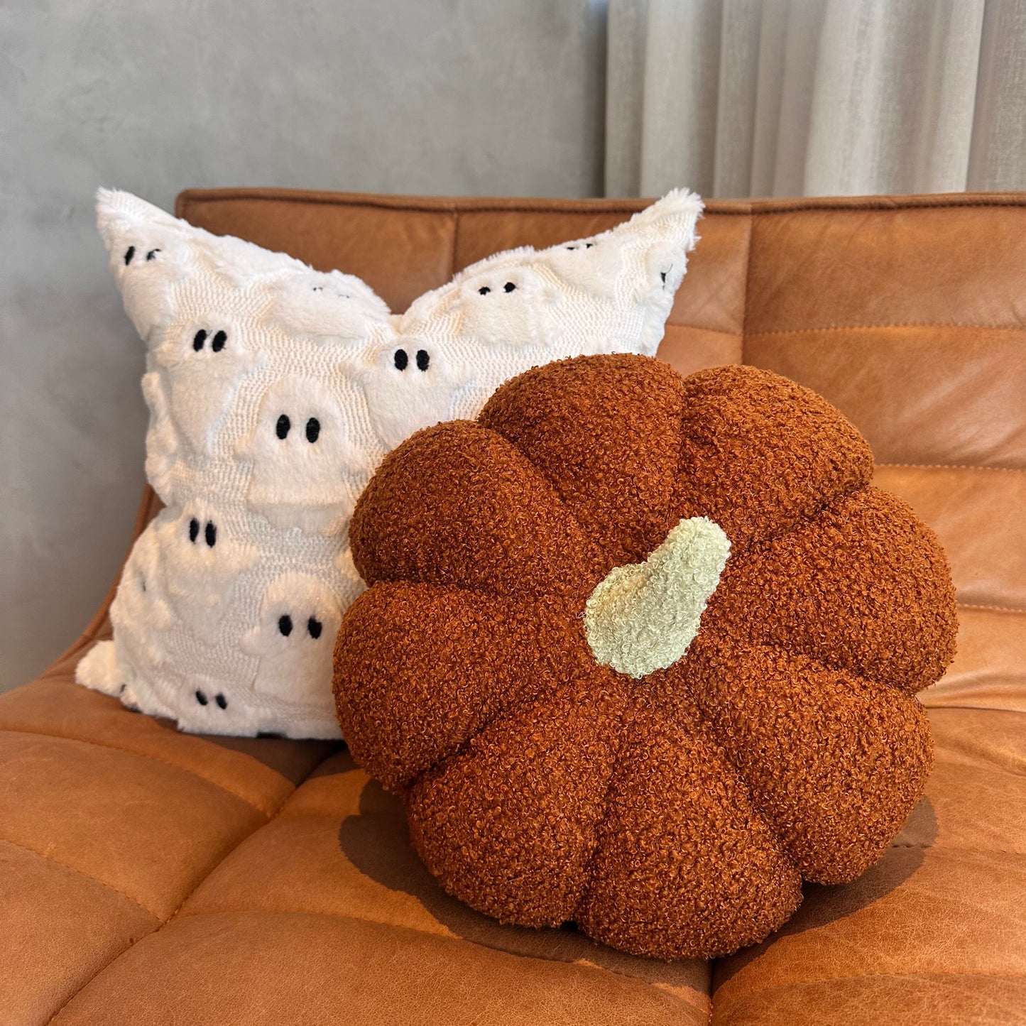 Jumbo Sherpa Orange Pumpkin Pillow