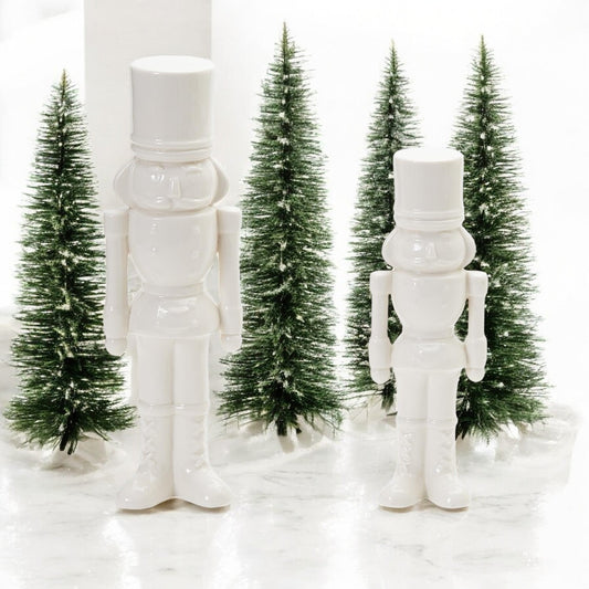 White Porcelain Nutcracker Duo