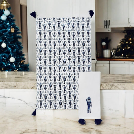 Blue Nutcracker Soldier Tea Towel Set (Set of 2)
