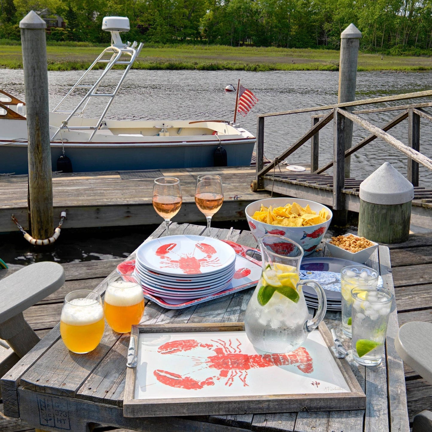 Lobster Melamine Tray | Ocean-Inspired