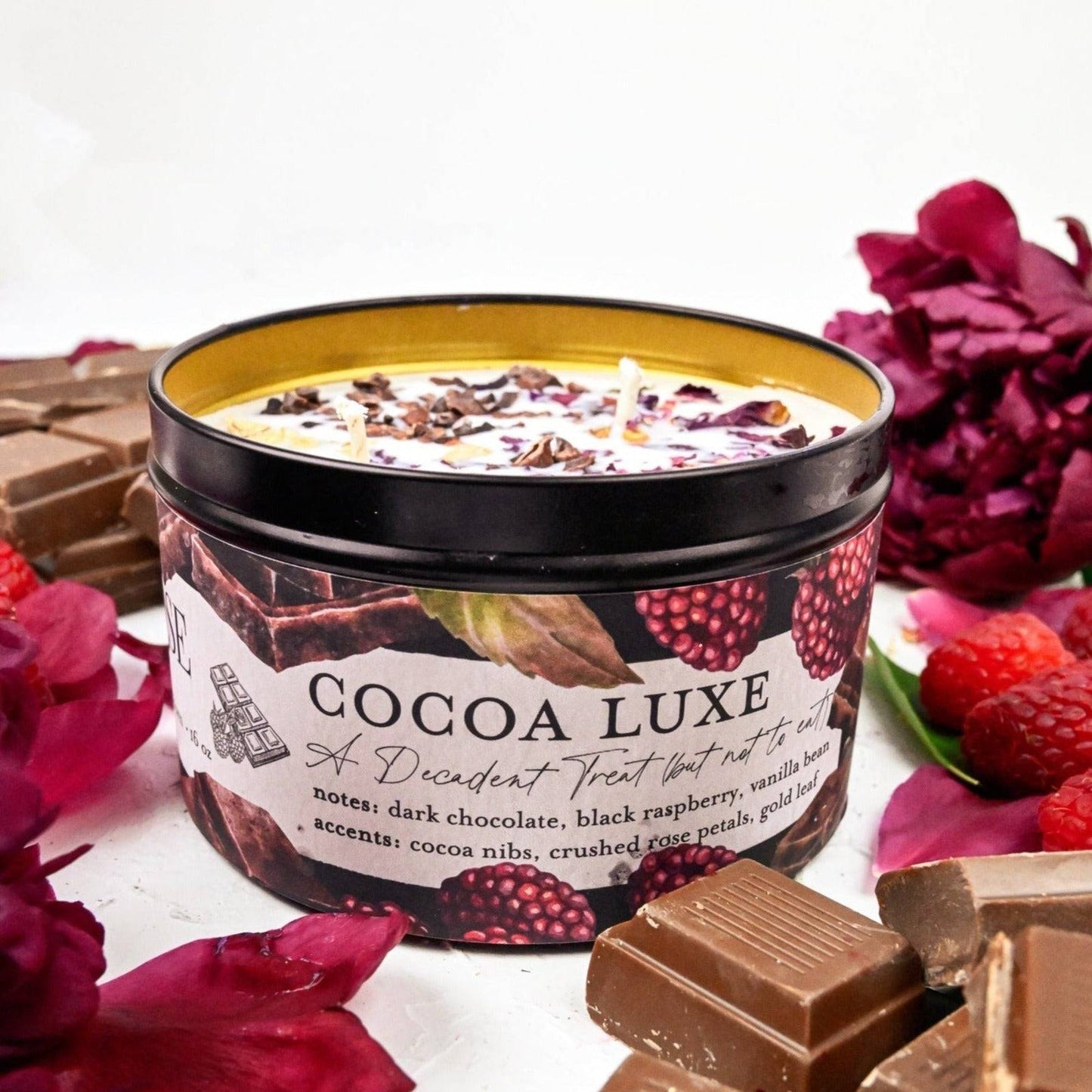 COCOA LUXE Chocolate Raspberry Candle
