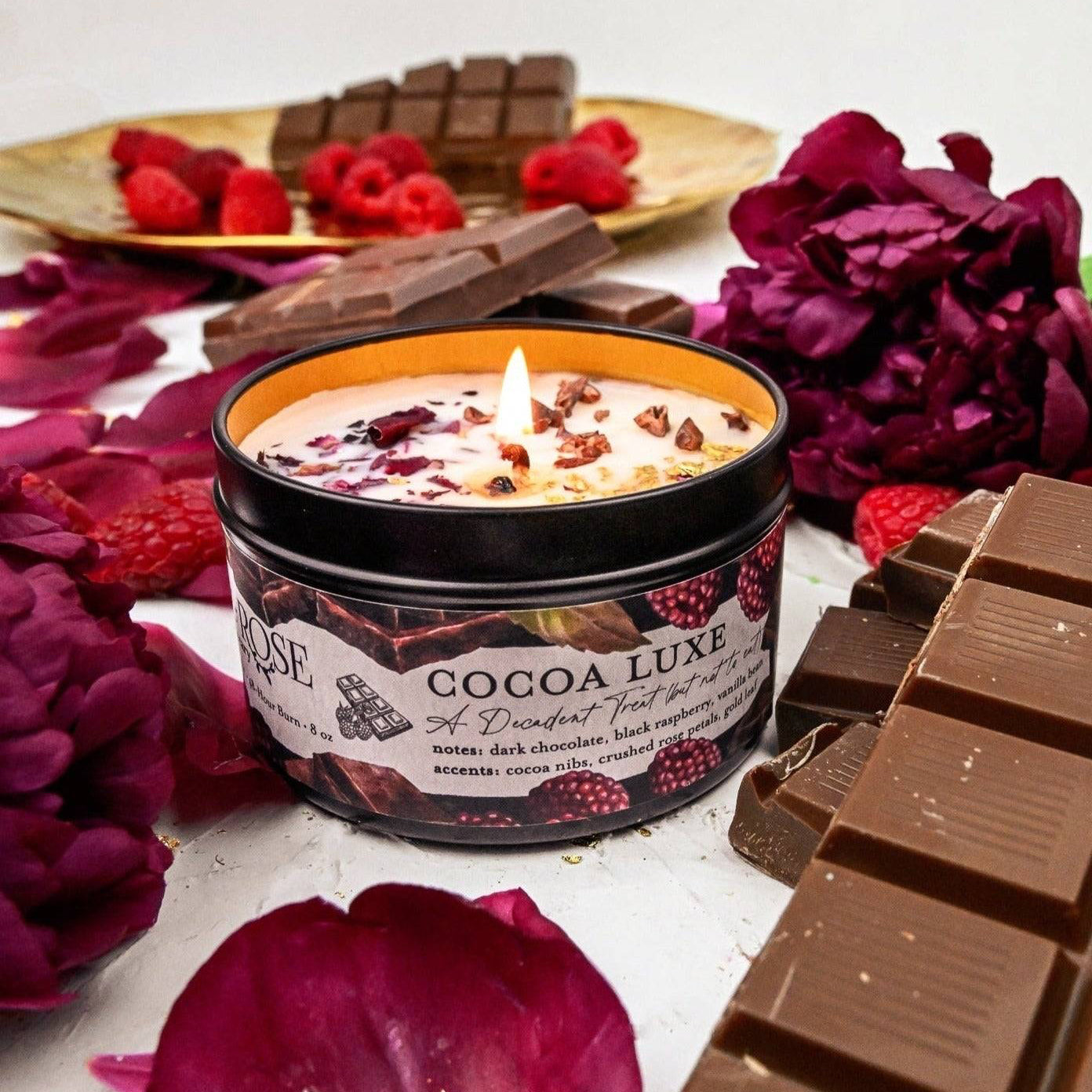 COCOA LUXE Chocolate Raspberry Candle