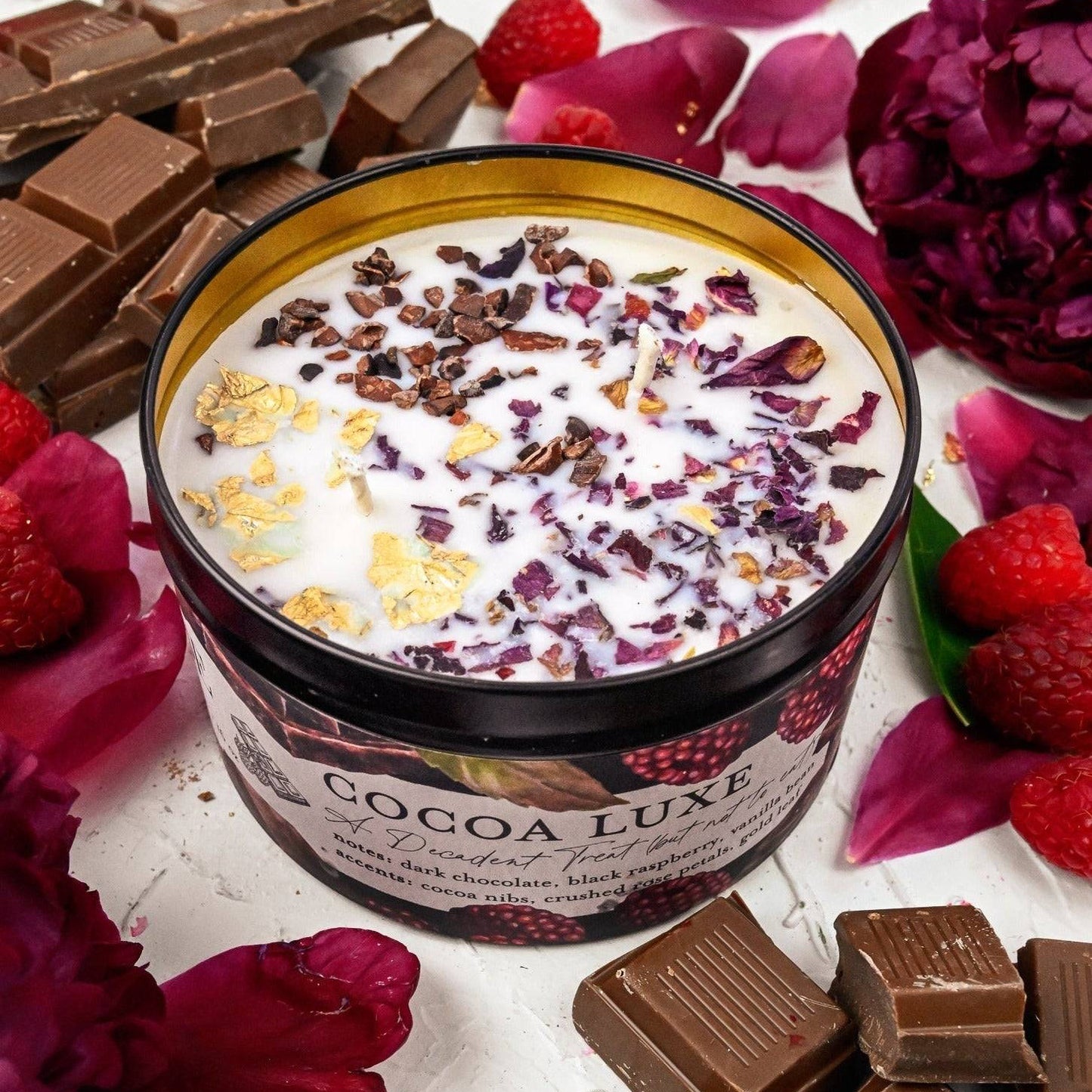 COCOA LUXE Chocolate Raspberry Candle