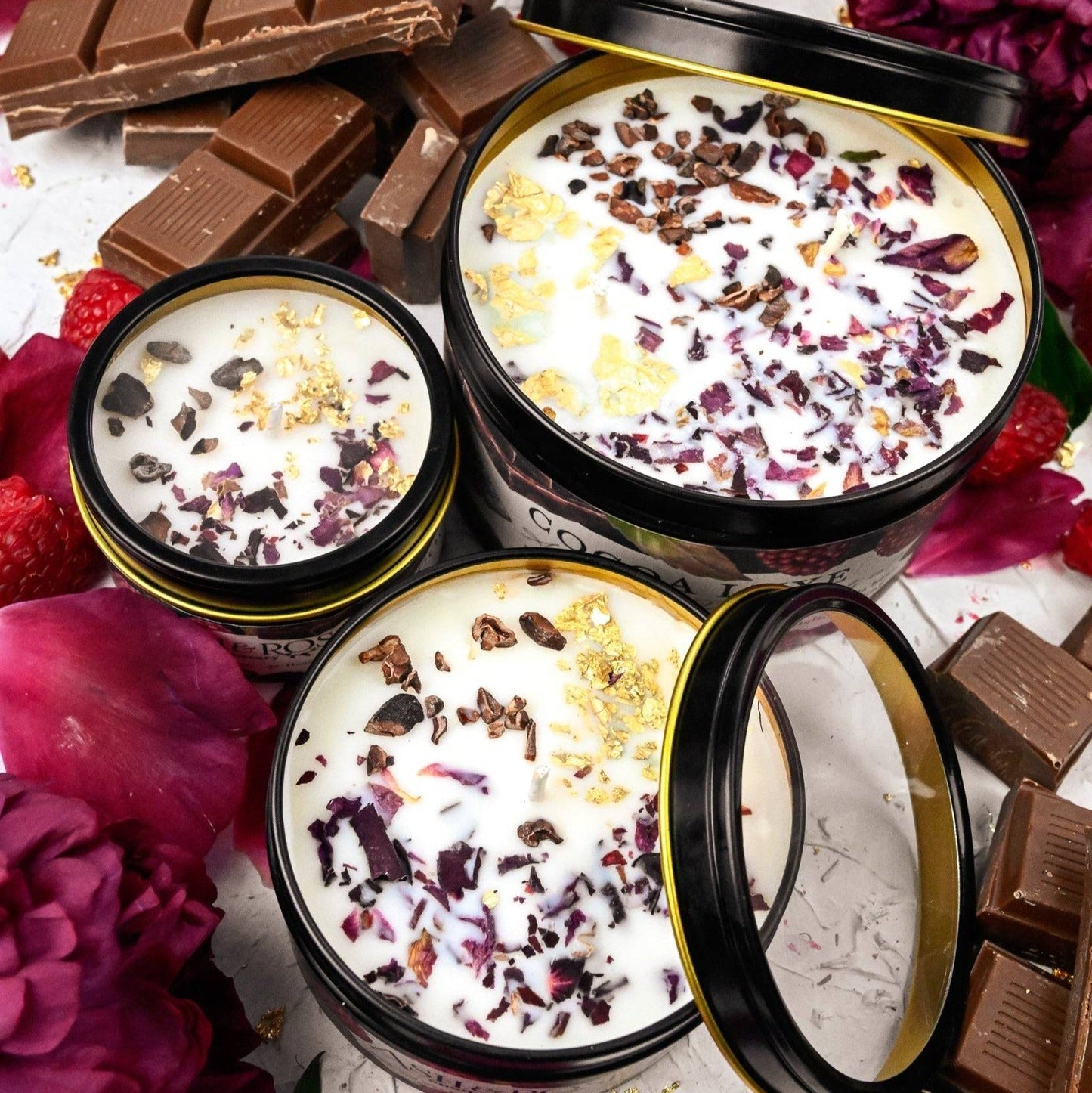 COCOA LUXE Chocolate Raspberry Candle