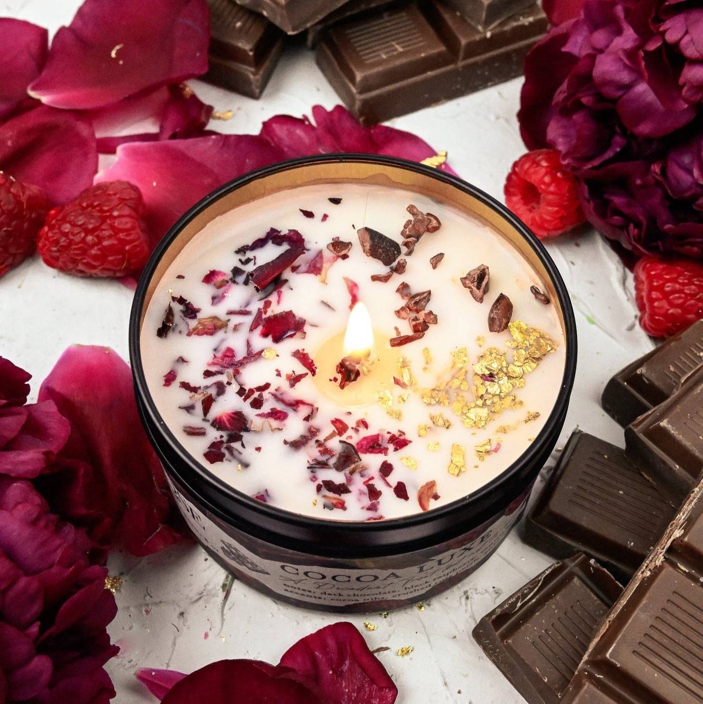 COCOA LUXE Chocolate Raspberry Candle