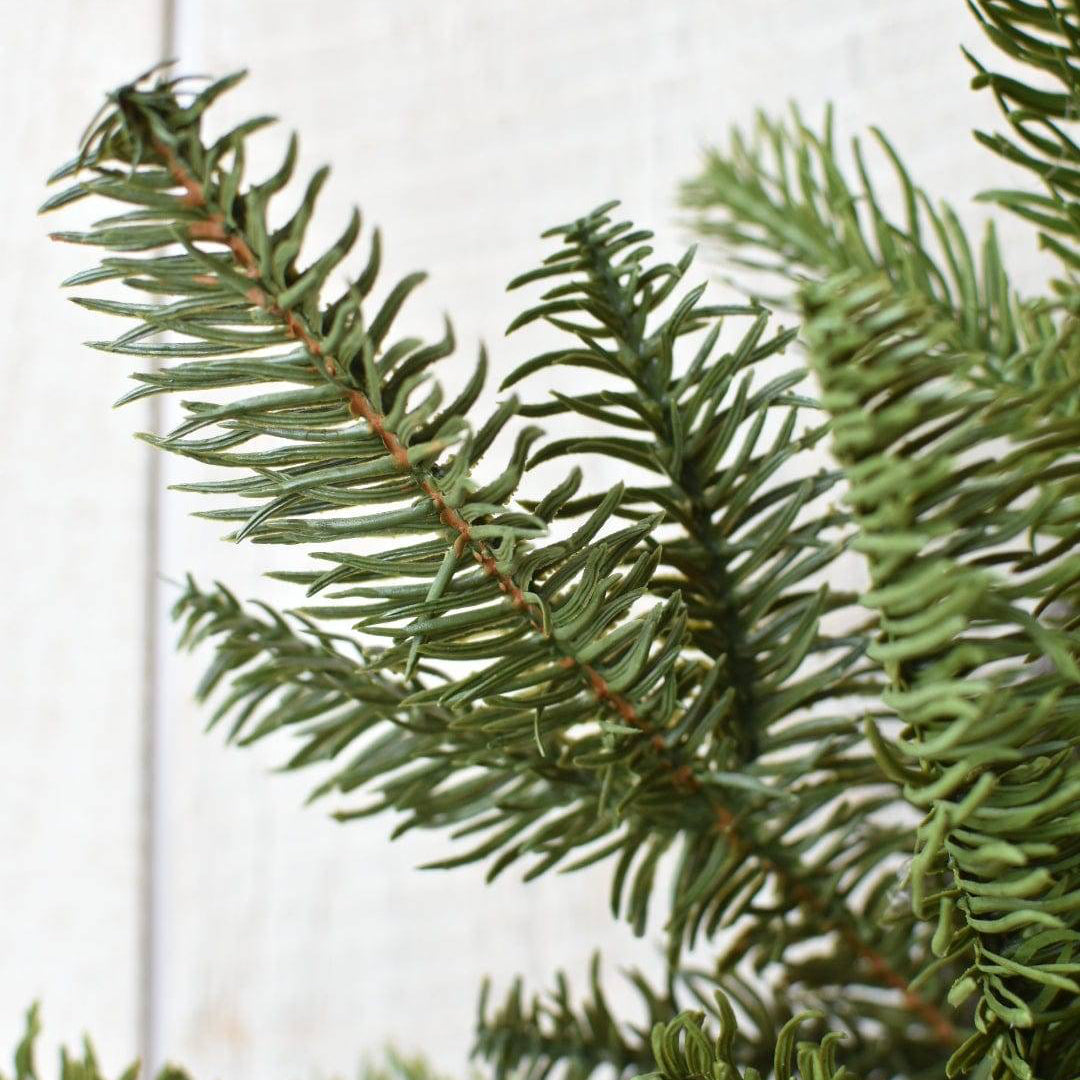 24" Faux Green Spruce Real Touch Wreath w/Faux Pinecones