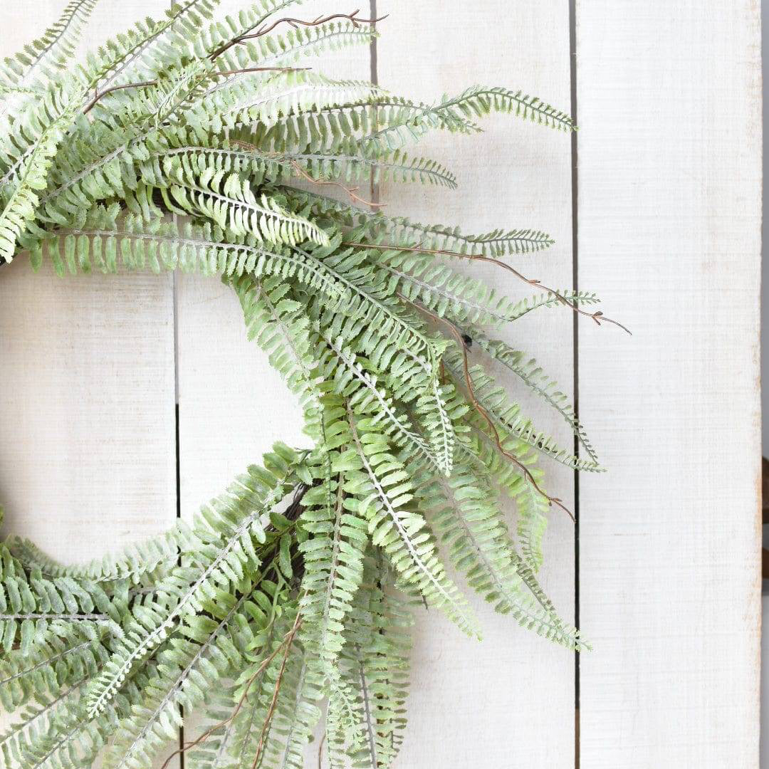 24" Faux Forest Fern Wreath