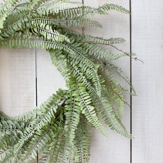 24" Faux Forest Fern Wreath