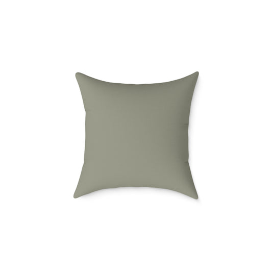 Solid gray pillow on a white background