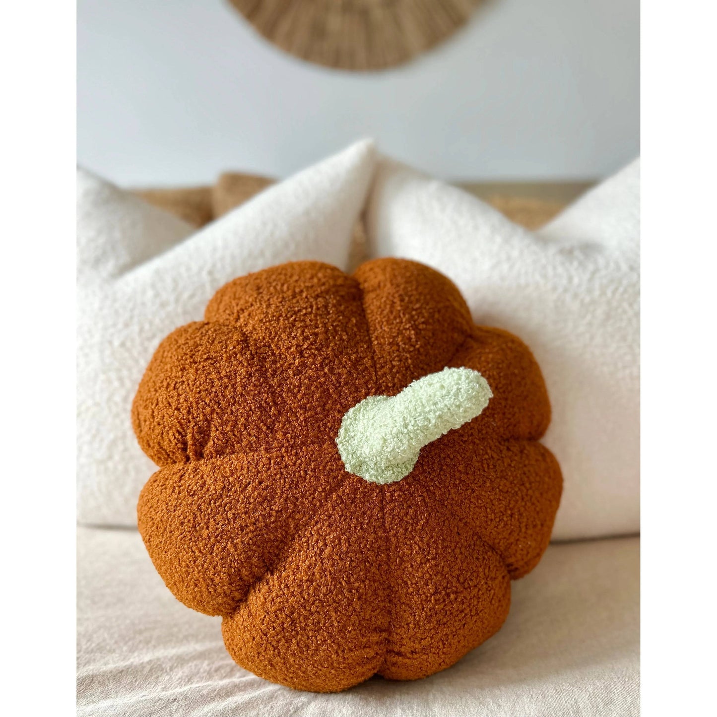 Jumbo Sherpa Orange Pumpkin Pillow